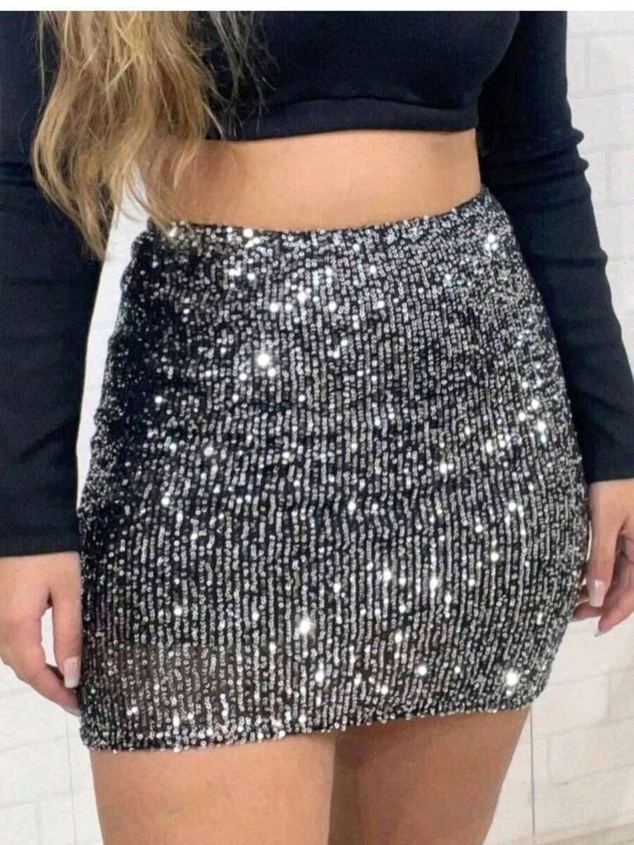 Women Skirts - 銀色 - 查看 1