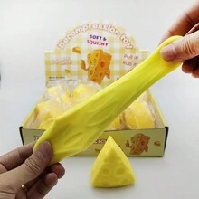 Squeezing Cheese Stress Relief Toy, Golden Cheese Fun Decompression Artifact, One Piece. - Yellow - View 5