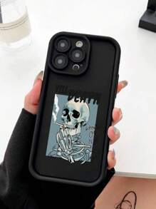 1 Máy Tính Tương Thích Với IPhone 13/14promax/11/15 Vỏ Điện Thoại In Hình Đầu Lâu Tre Cao Màu Đen Hút Thuốc - Nhiều màu - Xem 3