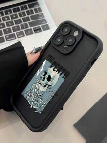 1 Máy Tính Tương Thích Với IPhone 13/14promax/11/15 Vỏ Điện Thoại In Hình Đầu Lâu Tre Cao Màu Đen Hút Thuốc - Nhiều màu - Xem 4