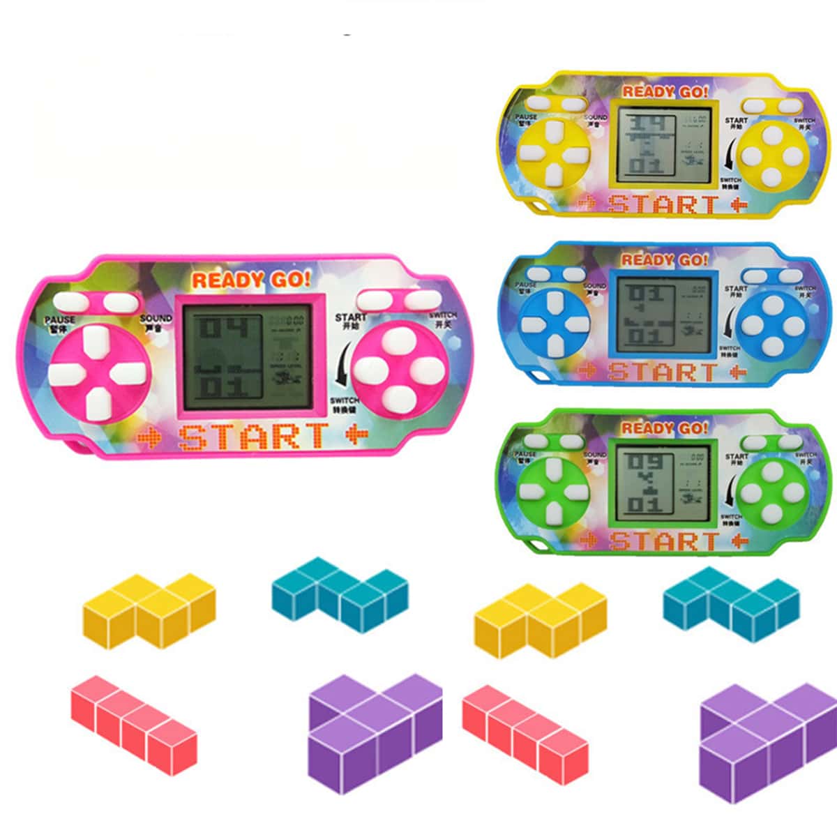1 Pieza Consola De Videojuegos Clásicos Retro De Color Aleatorio Con Varios Juegos, Consola De Juegos Portátil Mini(no Hay Garantía De Que Las Piezas Tengan El Mismo Color Debido A Lotes Diferentes De Producción) - Multicolor - Ver 1