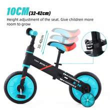 UBRAVOO Tiny Scout Balance Bike For Kids From 3 4 5 Years, 4-In-1 Toddler Bike From 3 Years With Optional Support Wheels And Pedals, Sporty Frame, 28 Cm Wheels, Saddle Height Adjustable - 藍色 - 查看 4