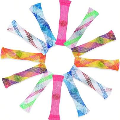 6/12/18/24/30/36pcs Mixed Color Marble Mesh Stress Relief Toys, Relieve Pressure Marble Mesh Toys, Soothing Depression Toys, Stress Relief Toys, Soft Stress Relief Toys, Suitable For School Play Stress Relief Toys, Children's Party Favor Bag Filler, Inexpensive Toys, Therapy Toys