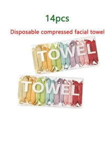 7入/14入壓縮式一次性臉部清潔毛巾,便攜式卸妝毛巾,厚實清潔濕巾,採用雙面設計可干濕兩用,適用於護膚、家居客廳臥室浴室裝飾、旅行必備品、婚禮、派對、生日、送男士媽媽爸爸朋友、新年禮物、配件、有趣禮物