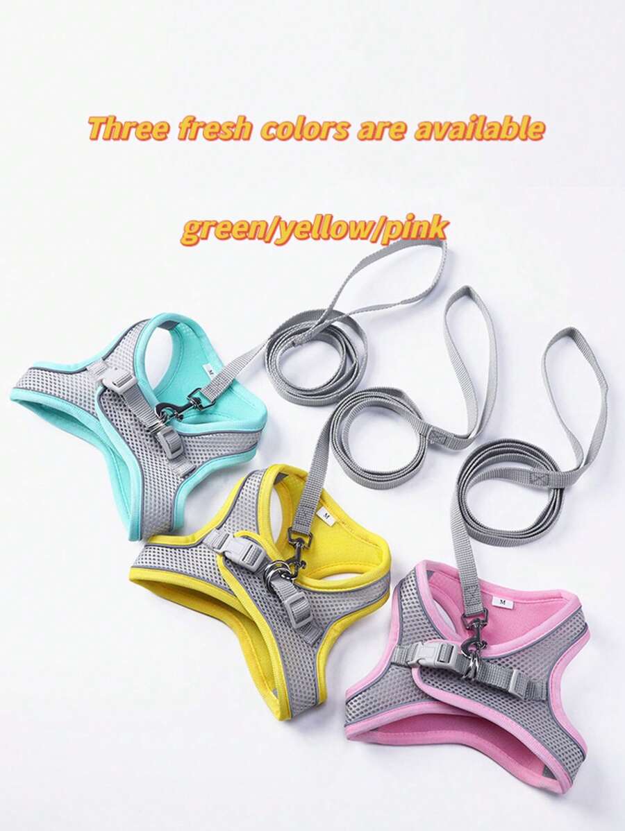1 件可調式狗皮帶和背帶背心式胸帶背帶適合中小型犬,如柯基犬、法國鬥牛犬、柴犬等。