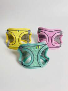 1 件可調式狗皮帶和背帶背心式胸帶背帶適合中小型犬,如柯基犬、法國鬥牛犬、柴犬等。