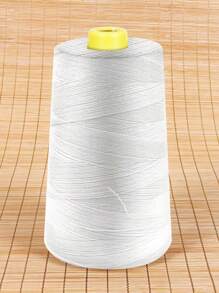 1個-卷線用於所有用途的縫紉線,100％聚酯縫紉線,用於拼接,平口,拼布縫紉機,40s / 2白色 - 白色 - 查看 1