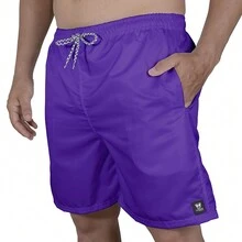 Men Beach Shorts - 黑色 - 查看 2