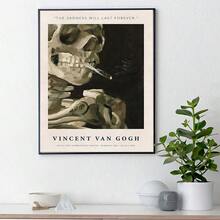 1入組/套老式人骨煙海海報-優雅的帆布牆藝,用於家居裝飾,帆布畫,不含框架 - 黑與白 - 查看 8