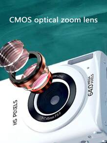 Portable Music Digital Camera With Travel Mp3 Player, Entry-Level Mirrorless High Definition Digital Camera, Entry-Level Ccd Vintage Compact Camera, Affordable Travel Camera - White - View 3