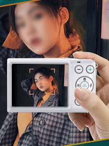 Portable Music Digital Camera With Travel Mp3 Player, Entry-Level Mirrorless High Definition Digital Camera, Entry-Level Ccd Vintage Compact Camera, Affordable Travel Camera - White - View 5