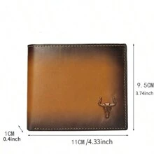 RFID Wallets For Men Genuine Leather Slim Bifold Front Pocket Wallets With 2 ID Windows 11 Card Slots Large Capacity Purse Birthday Anniversary For Him - Yellow - View 5