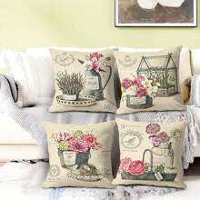 4入組斯堪地那維亞時尚裝飾靠墊套,沙發床椅室外坐墊罩,適用於沙發、床、椅子 - 彩色 - 查看 1