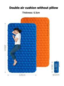 Naturehike 1pc Double Person Inflatable Sleeping Pad Without Pillow For Camping Tent, Moisture-Proof And Thick Cushion, With Inflatable Bag, Fc-11 Style - Blue - View 8