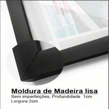 Quadro de decoração versículo bíblico, Salmos 91, Aquele que abita no esconderijo do altissimo- Quadro com moldura preto - 20x30cm - Preto e Branco - Visão 3