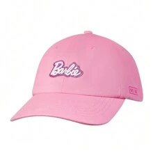 Miniso Barbie Shining Collection Embroidery Baseball Cap(Rose Red) Street - Hot Pink - View 5