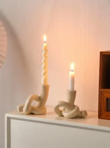 2pcs Modern Candle Holder Unique Ceramic Candelabra For Living Room Mantel TV Stand Kitchen Dining Room Taper Candle Holders For Decorations,Gifts Birthday Graduation