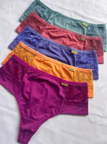 kit 4 Calcinha Fio duplo Cós Alto Tanga Conforto feminino Lingerie conjunto feminino estilo intimo