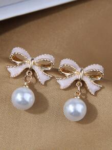 1 对甜美花朵形状优雅女士耳钉情人节、妈妈、母亲、母亲节、礼物 - 彩色 - 查看 18