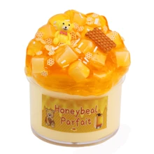 Mật ong Chất nhờn DIY Đầy màu sắc & Pha lê Bùn Bộ , Đồ chơi giải nén Đối với Trẻ em , Con bò Chai bao bì - Màu vàng - Xem 3