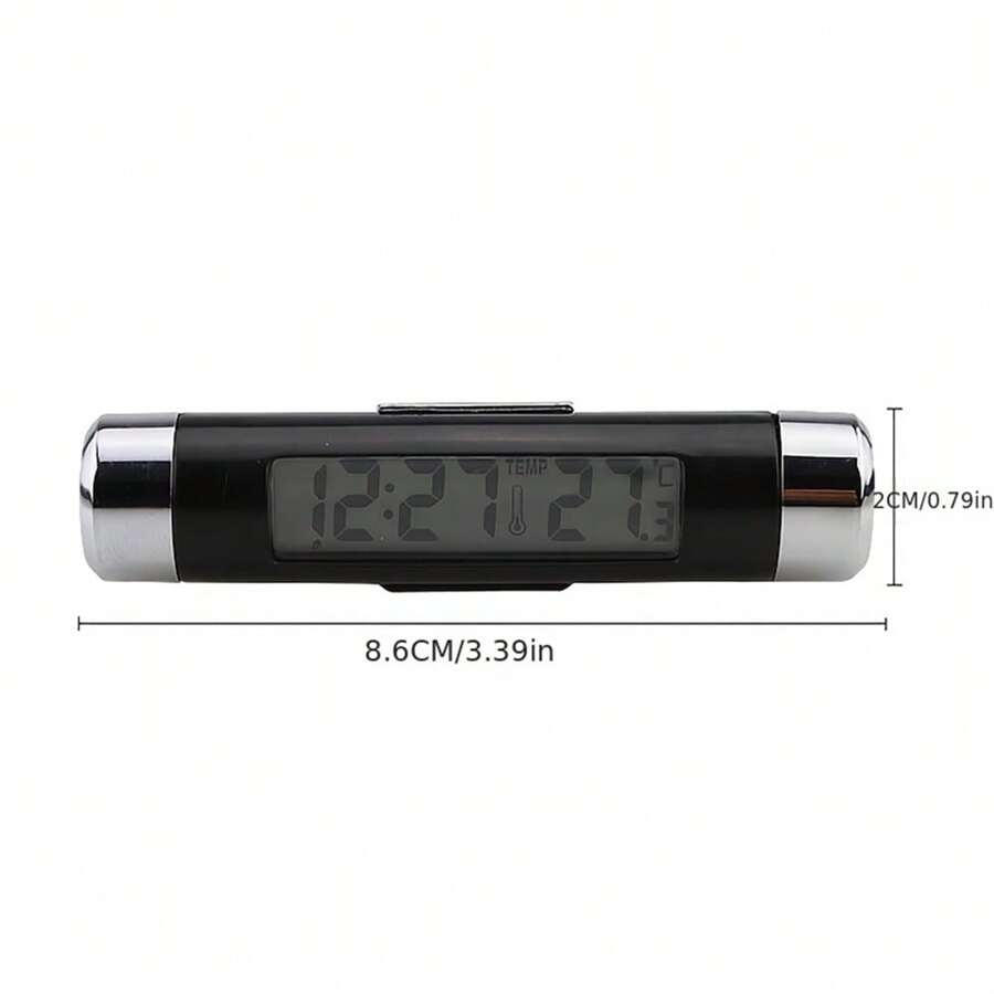 Car Digital Clock & Temperature Display, Electronic Clock Auto Watch Thermometer Car Ornaments