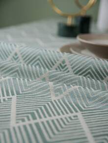 1 Miếng Phong cách Bắc Âu Họa tiết Hình học Khăn trải bàn Đối với Ăn uống Bàn - màu xanh lá - Xem 5