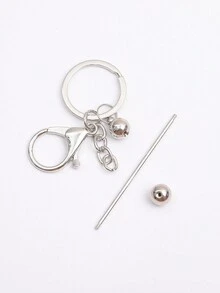 1入流行的黑色合金鑰匙扣附帶珠寶吊墜-耐用,多功能,流行的配件,如鑰匙扣和包扣 - 鑰匙扣 - 查看 4