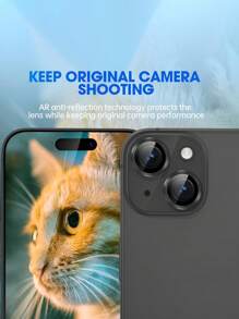 3 Confezioni di pellicole protettive lucide per lobiettivo della fotocamera per 16 Pro Max/16/16 Pro/16 Plus/15 Pro Max/15/15 Pro/15plus/14pro Max/14 Pro/ 13 Pro Max/12/11, protettore per obiettivo della fotocamera, adatto per custodia protettiva, pellicola protettiva, copertura per obiettivo fotocamera in vetro temperato 9H con anello decorativo in metallo (effetto CD nero)