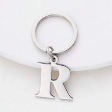 1 buc. Breloc unisex cu litere A-Z din oțel inoxidabil Breloc cu litere simplu cadou pentru prieten, pandantiv pentru bagaje Rechizite școlare Cadouri pentru profesori Accesorii pentru profesori înapoi la școală