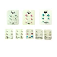 Stud Earrings - 綠色圓形 - 查看 2