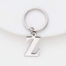 1 buc. Breloc unisex cu litere A-Z din oțel inoxidabil Breloc cu litere simplu cadou pentru prieten, pandantiv pentru bagaje Rechizite școlare Cadouri pentru profesori Accesorii pentru profesori înapoi la școală