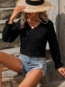 Women Tops - 黑色 - 查看 2