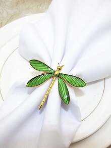 1 Miếng Thanh tú Màu xanh lá con chuồn chuồn Hình dạng Vòng khăn ăn Đối với Bộ đồ ăn , Hợp kim kẽm - Nhiều màu - Xem 8