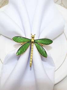 1 Miếng Thanh tú Màu xanh lá con chuồn chuồn Hình dạng Vòng khăn ăn Đối với Bộ đồ ăn , Hợp kim kẽm - Nhiều màu - Xem 6