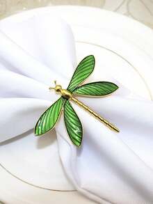 1 Miếng Thanh tú Màu xanh lá con chuồn chuồn Hình dạng Vòng khăn ăn Đối với Bộ đồ ăn , Hợp kim kẽm - Nhiều màu - Xem 1