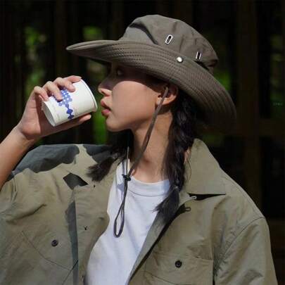 New Style Sun Hat/Bucket Hat/Outdoor Waterproof Hat/Hiking Hat/Western Hat Brim/Uv Protection Women's Hat Cowboy Hat