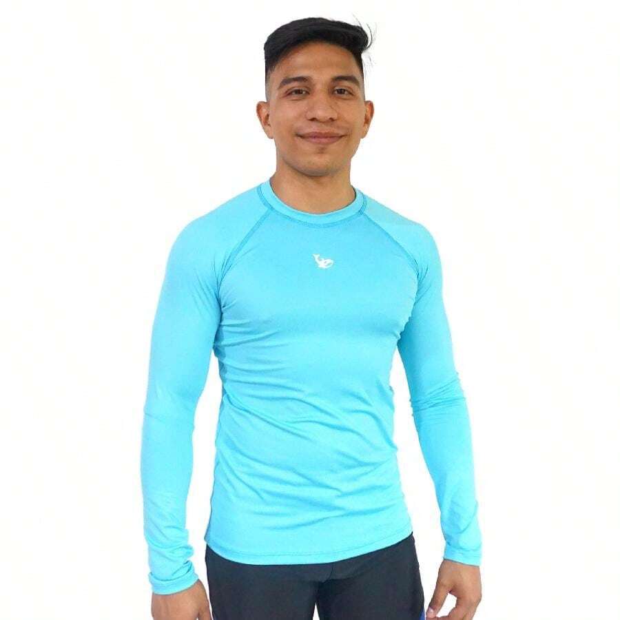 Men Swim Rashguards - Jasnoniebieski - Zobacz 1