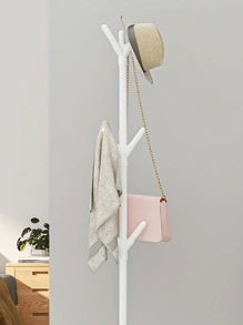 1pc Three-Pronged Thickened Vertical Clothes And Hats Rack, Bag And Hat Organizer Light Luxury Coat Rack, Simple Floor-Standing Coat Rack - Black - View 4