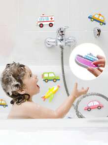 1組兒童水上遊戲玩具,牆面著膠eva浮沉嬰兒洗浴認知嬰兒浴室玩具