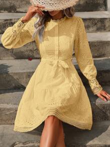 Women Dresses - 黃色 - 查看 4