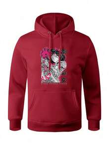 Men Hoodies - 紅色 - 查看 1