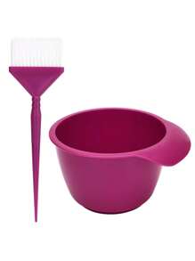2 Piezas Juego de Tazón y Cepillo para Teñir el Cabello, Juego de Tazón y Cepillo para Espuma de Afeitar, Adecuado para Salones y Peluquerías en Casa, Herramientas para el Cabello, Productos y Accesorios para Peluquerías, Artículos Esenciales de Viaje de Belleza