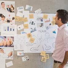 1入組Kraft便條紙2本/盒自粘便條紙超大 - 棕色 - 查看 3