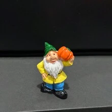 1入組花園矮人公仔裝飾,樹脂工藝聖誕精靈苔蘚微景觀飾品 - 彩色 - 查看 10