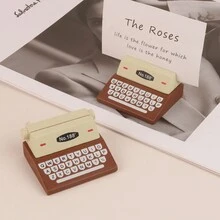 Vintage Máy In Mini Ảnh Ghi Nhớ Clip Với Đế Gỗ, Máy Tính Để Bàn Thông Báo Giá Đỡ Kẹp Ảnh, 1 PC - màu nâu - Xem 5