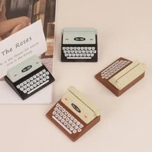 Vintage Máy In Mini Ảnh Ghi Nhớ Clip Với Đế Gỗ, Máy Tính Để Bàn Thông Báo Giá Đỡ Kẹp Ảnh, 1 PC - màu nâu - Xem 3