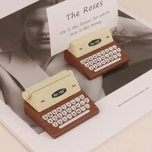 Vintage Máy In Mini Ảnh Ghi Nhớ Clip Với Đế Gỗ, Máy Tính Để Bàn Thông Báo Giá Đỡ Kẹp Ảnh, 1 PC - màu nâu - Xem 6