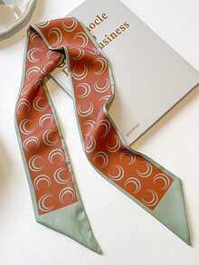 5入組女士紅色花卉印花圍巾和髮帶,適用於休閒、優雅、日常、約會和禮物搭配 - 彩色 - 查看 4