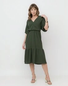 Women Dresses - 軍綠色 - 查看 2