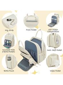 Mochilas de moda para mujer - Beis - Ver 5